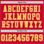 Custom Authentic Football Jersey - Red Gold and White Mesh Design Custom Red Gold-White Mesh Authentic Football Jersey