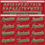 Custom Red Green Cream Varsity Letterman Bomber Jacket Full-Snap Style Custom Red Green-Cream Bomber Full-Snap Varsity Letterman