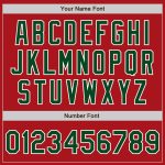 Authentic Custom Baseball Jersey Red Green White Design - Personalized Team Wear Custom Red Green-White Authentic Baseball