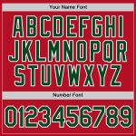 Custom Performance T-Shirt Red Green-White for Men and Women Custom Red Green-White Performance T-Shirt