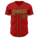 Custom Red Navy Gold Baseball Jersey Authentic Style 4680 - Personalized Athletic Apparel Custom Red Navy-Gold Authentic