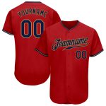 Custom Red Navy-Old Gold Baseball Jersey - Authentic Style 7794 Custom Red Navy-Old Gold Authentic Baseball Jersey Style