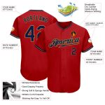 Custom Red Navy-Old Gold Baseball Jersey - Authentic Style 7794 Custom Red Navy-Old Gold Authentic Baseball Jersey Style