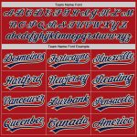 Custom Red Navy Old Gold Baseball Jersey - Authentic Design for Fans Custom Red Navy-Old Gold Authentic Baseball Jersey