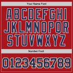 Custom Red Navy Gold Throwback Basketball Jersey Authentic Style Custom Red Navy-Old Gold Authentic Throwback Basketball