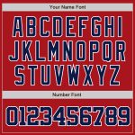 Custom Authentic Baseball Jersey in Red Navy-White Colors Custom Red Navy-White Authentic Baseball Jersey
