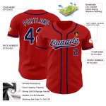 Custom Red Navy White Baseball Jersey - Authentic Style 9041 for Men Custom Red Navy-White Authentic Baseball Jersey Style