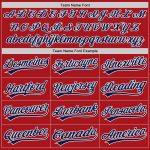 Custom Red Navy White Baseball Jersey - Authentic Style 9041 for Men Custom Red Navy-White Authentic Baseball Jersey Style