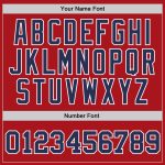 Custom Authentic Throwback Basketball Jersey - Red Navy White Design Custom Red Navy-White Authentic Throwback Basketball
