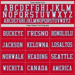 Custom Red Navy-White Authentic Throwback Football Jersey - Mesh Design, Stylish Sports Apparel Custom Red Navy-White Mesh