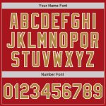 Custom Red Old Gold White Baseball Jersey - Authentic Sports Apparel Custom Red Old Gold-White Authentic Baseball Jersey