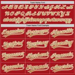 Custom Red Old Gold White Baseball Jersey - Authentic Sports Apparel Custom Red Old Gold-White Authentic Baseball Jersey