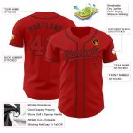 Custom Red and Black Authentic Baseball Jersey - Personalized Team Apparel Custom Red Red-Black Authentic Baseball Jersey