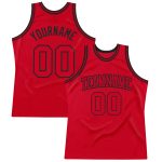 Custom Red Black Basketball Jersey - Authentic Throwback Style for Fans Custom Red Red-Black Authentic Throwback Basketball