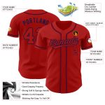 Custom Red Navy Baseball Jersey for Men - Authentic Style 6170 Custom Red Red-Navy Authentic Baseball Jersey Style 6170