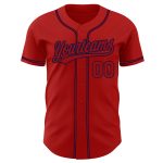 Custom Red Navy Baseball Jersey for Men - Authentic Style 6170 Custom Red Red-Navy Authentic Baseball Jersey Style 6170