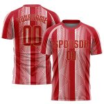 Custom Red and Old Gold Soccer Jersey - Sublimation Uniform for Teams Custom Red Red-Old Gold Sublimation Soccer Uniform