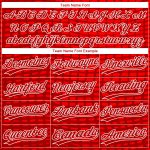 Custom Red White 3D Pattern Baseball Jersey Authentic Style 3028 Custom Red Red-White 3D Pattern Design Authentic Baseball