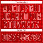 Custom Red White 3D Pattern Baseball Jersey Authentic Style 3028 Custom Red Red-White 3D Pattern Design Authentic Baseball