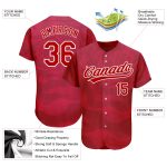 Custom Red White 3D Pattern Baseball Jersey - Authentic Style 3131 Custom Red Red-White 3D Pattern Design Authentic Baseball