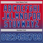 Custom Red Royal White Fashion Basketball Jersey - Authentic Fade Design Custom Red Royal-White Authentic Fade Fashion Basketball