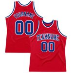 Custom Red Royal White Basketball Jersey Authentic Throwback for Sports Fans Custom Red Royal-White Authentic Throwback Basketball