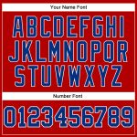 Custom Long Sleeve Performance T-Shirt - Red Royal White Design Custom Red Royal-White Long Sleeve Performance T-Shirt