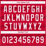 3D Pattern Red White Baseball Jersey - Custom Design Style 5806 Custom Red White 3D Pattern Design Authentic Baseball Jersey