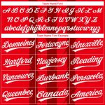 Custom 3D Pattern Authentic Baseball Jersey - Red White Design Style 9779 Custom Red White 3D Pattern Design Authentic Baseball