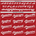 Authentic Custom Baseball Jersey in Red and White Colors - Personalized Sports Apparel Custom Red White Authentic Baseball
