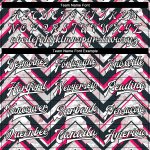 Custom 3D Pattern Bomber Jacket - Red White Black Varsity Full-Snap Letterman Coat Custom Red White-Black 3D Pattern Design
