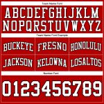 Custom Red White Black Basketball Shorts | Authentic Throwback Design Custom Red White-Black Authentic Throwback Basketball