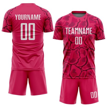 Custom Sublimation Soccer Uniform Jersey Red White Black Style 5967 Custom Red White-Black Sublimation Soccer Uniform Jersey