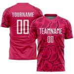 Custom Sublimation Soccer Uniform Jersey Red White Black Style 5967 Custom Red White-Black Sublimation Soccer Uniform Jersey