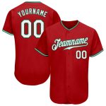 Custom Baseball Jersey Red White Kelly Green Authentic Style 8174 Custom Red White-Kelly Green Authentic Baseball Jersey