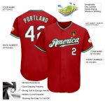 Custom Baseball Jersey Red White Kelly Green Authentic Style 8174 Custom Red White-Kelly Green Authentic Baseball Jersey
