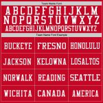 Red White Authentic Custom Football Jersey - Personalized Mesh Design Custom Red White Mesh Authentic Football Jersey