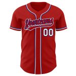 Custom Red White Royal Baseball Jersey - Authentic Style 4344 Custom Red White-Royal Authentic Baseball Jersey Style 4344