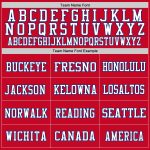 Custom Red White Royal Football Jersey Authentic Throwback Mesh Design Custom Red White-Royal Mesh Authentic Throwback Football