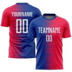 Custom Sublimation Soccer Uniform Jersey Red White-Royal Design Custom Red White-Royal Sublimation Soccer Uniform Jersey