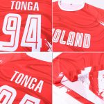 Custom Sublimation Soccer Jersey - Red and White Team Uniform Custom Red White Sublimation Soccer Uniform Jersey