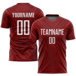 Custom Red White Soccer Jersey Sublimation Uniform Style 5563 - Perfect for Teams and Training Custom Red White Sublimation