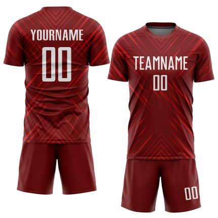 Custom Red White Soccer Jersey Sublimation Uniform Style 5563 - Perfect for Teams and Training Custom Red White Sublimation