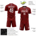 Custom Red White Soccer Jersey Sublimation Uniform Style 5563 - Perfect for Teams and Training Custom Red White Sublimation