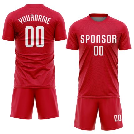 Red White Custom Soccer Jersey Sublimation Uniform Style 7421 Custom Red White Sublimation Soccer Uniform Jersey Style 7421