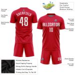Red White Custom Soccer Jersey Sublimation Uniform Style 7421 Custom Red White Sublimation Soccer Uniform Jersey Style 7421