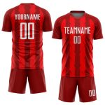 Custom Sublimation Soccer Jersey Red White Style 7919 - High-Quality Athletic Uniform Custom Red White Sublimation Soccer