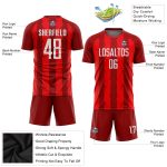 Custom Sublimation Soccer Jersey Red White Style 7919 - High-Quality Athletic Uniform Custom Red White Sublimation Soccer