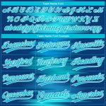 Royal Aqua Blue-White 3D Pattern Authentic Baseball Jersey - Custom Design Custom Royal Aqua Blue-White 3D Pattern Design