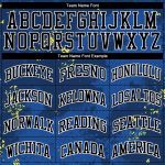 Custom Round Neck Basketball Jersey Sublimation Suit - Royal Black Gold Custom Royal Black-Gold Round Neck Sublimation Basketball